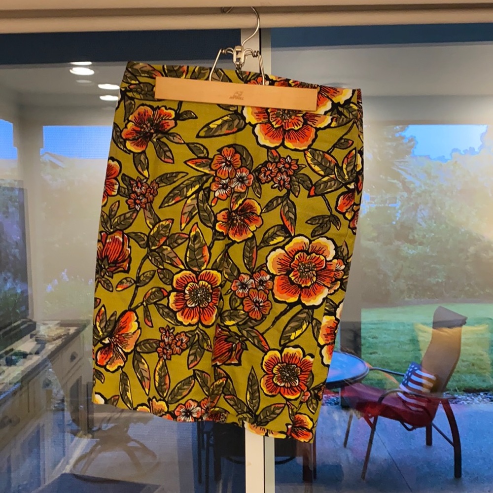 LOFT, work skirt, floral